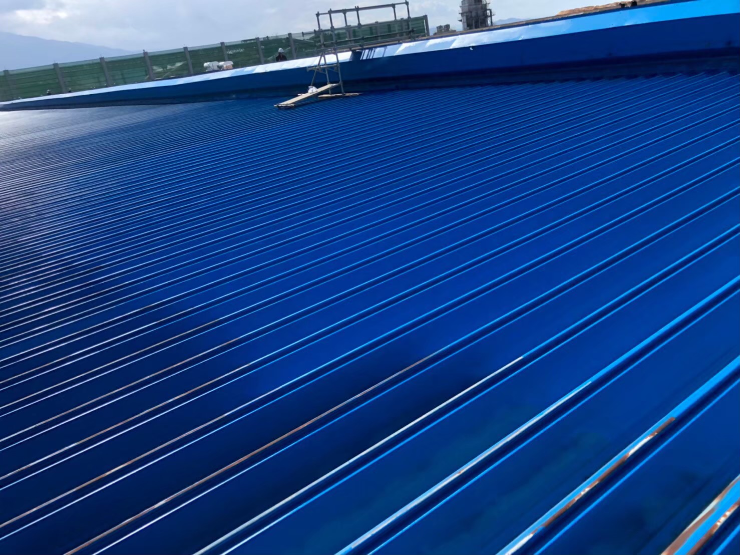 製紙工場屋根遮熱塗装工事